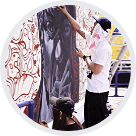 COMIC HEADS (Stage Painting)