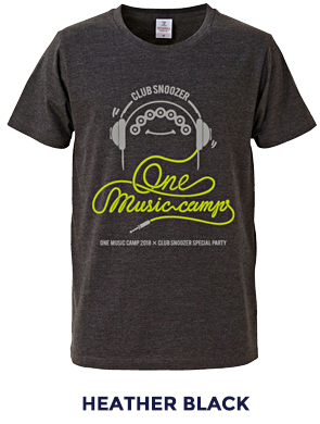 ONE MUSIC CAMP × CLUB SNOOZER TEE BLACK