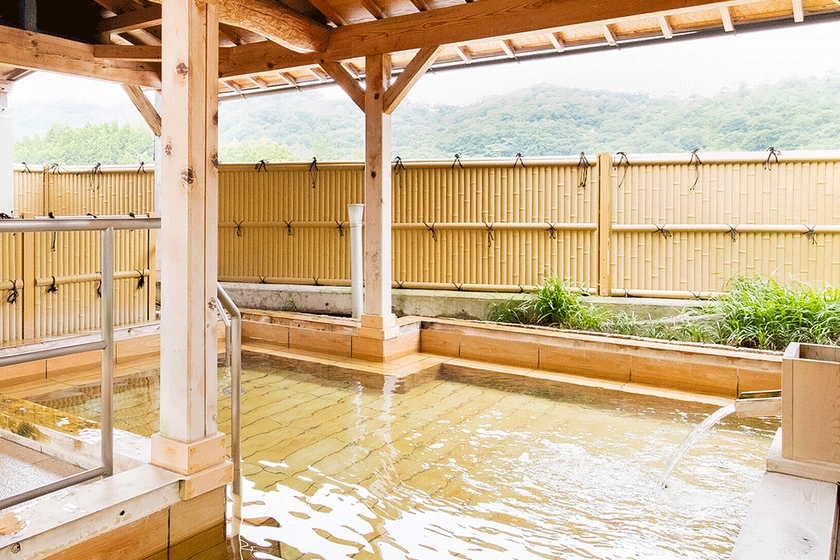 源泉100％天然温泉「花山乃湯」と提携！