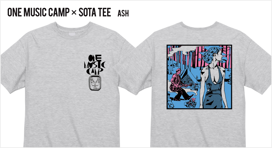 【ONE MUSIC CAMP×SOTA TEE】 アッシュTシャツ